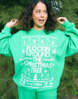 Flockin' Around the Christmas Tree Green Sweater