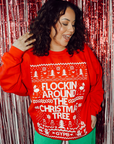 Flockin' Around the Christmas Tree Red Sweater