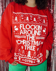 Flockin' Around the Christmas Tree Red Sweater