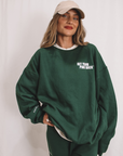 Affirmations Collection Sweat Set Forest Green Sweatshirt
