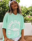 Get Your Pink Back Island Pigment Dyed Puffy Tee