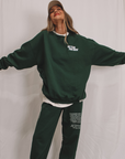 Affirmations Collection Sweat Set Forest Green Sweatshirt