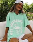 Get Your Pink Back Island Pigment Dyed Puffy Tee