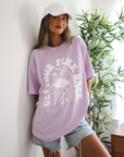 Get Your Pink Back Violet Pigment Dyed Puffy Tee