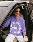 Get Your Pink Back Pigment Purple Puffy Crewneck