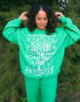 Flockin' Around the Christmas Tree Green Sweater