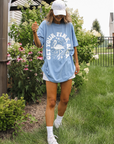 Get Your Pink Back Denim Pigment Dyed Puffy Tee