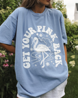 Get Your Pink Back Denim Pigment Dyed Puffy Tee