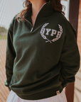 GYPB Varsity Collection Forest Green Quarter Zip