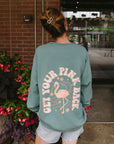 Get Your Pink Back Pigment Green Crewneck