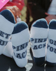 GYPB Varsity Collection White/Navy Sock