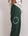 Affirmations Collection Sweat Set Forest Green Sweatpants