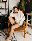 Get Your Pink Back Pigment Dyed Ivory Hoodie