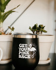 Get Your Pink Back Black Wine Tumbler