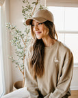 Get Your Pink Back Pigment Dye Neutral Crewneck