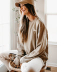 Get Your Pink Back Pigment Dye Neutral Crewneck