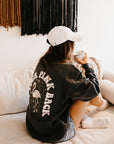 Get Your Pink Back Pigment Dyed Black Crewneck