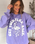 Get Your Pink Back Pigment Purple Puffy Crewneck