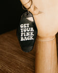 Last Chance! Get Your Pink Back Motel Key Chain Black