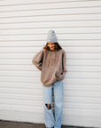 Get Your Pink Back Embroidered Hoodie Clay