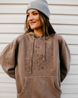 Get Your Pink Back Embroidered Hoodie Clay