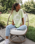 Get Your Pink Back Lime Pigment Dyed Puffy Tee