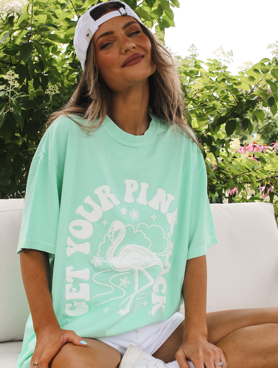 Get Your Pink Back Island Pigment Dyed Puffy Tee