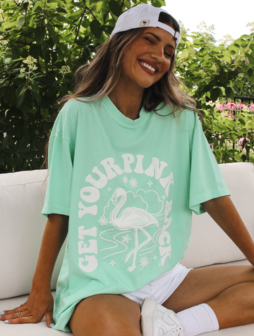 Get Your Pink Back Island Pigment Dyed Puffy Tee