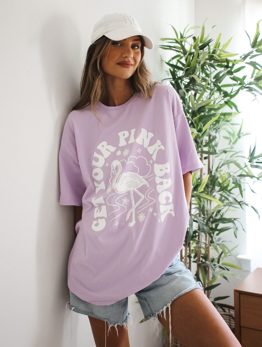 Get Your Pink Back™ Violet Pigment Dyed Puffy Tee