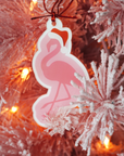 Flockin' Around the Christmas Tree Flamingo Ornament