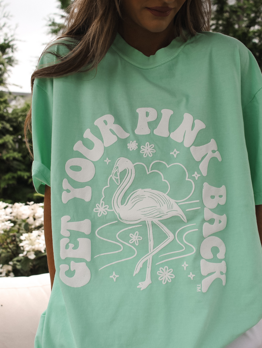Get Your Pink Back Island Pigment Dyed Puffy Tee