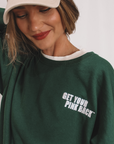 Affirmations Collection Sweat Set Forest Green Sweatshirt
