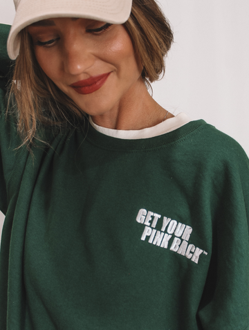 Affirmations Collection Sweat Set Forest Green Sweatshirt