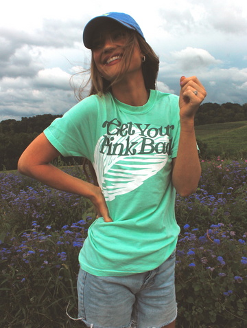 Get Your Pink Back™ Feather Line Turquoise Tee