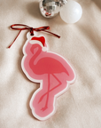 Flockin' Around the Christmas Tree Flamingo Ornament