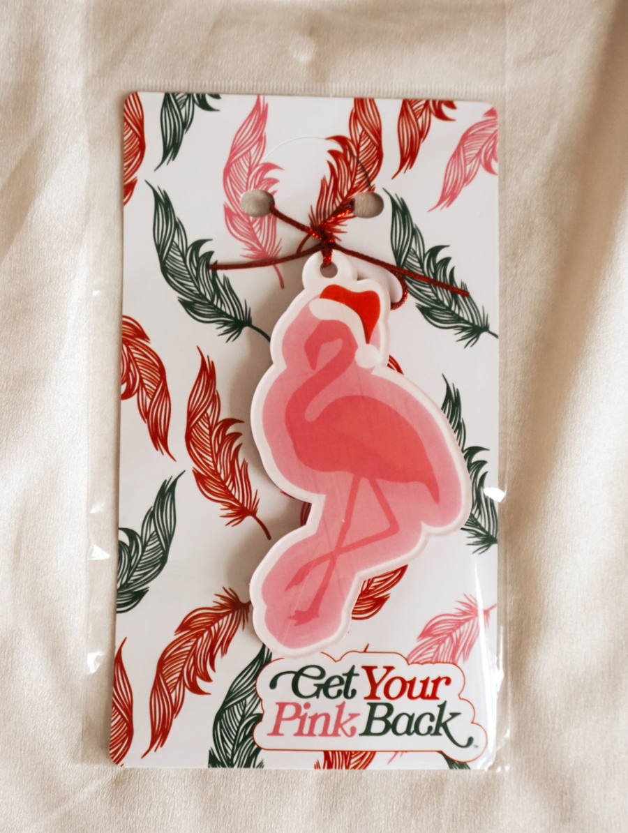 Flockin' Around the Christmas Tree Flamingo Ornament