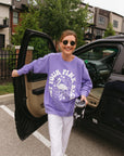 Get Your Pink Back Pigment Purple Puffy Crewneck