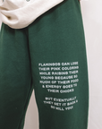Affirmations Collection Sweat Set Forest Green Sweatpants