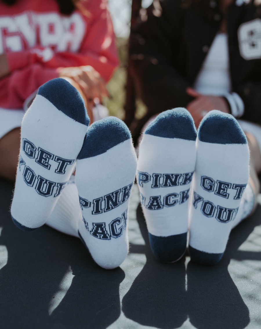 GYPB Varsity Collection White/Navy Sock