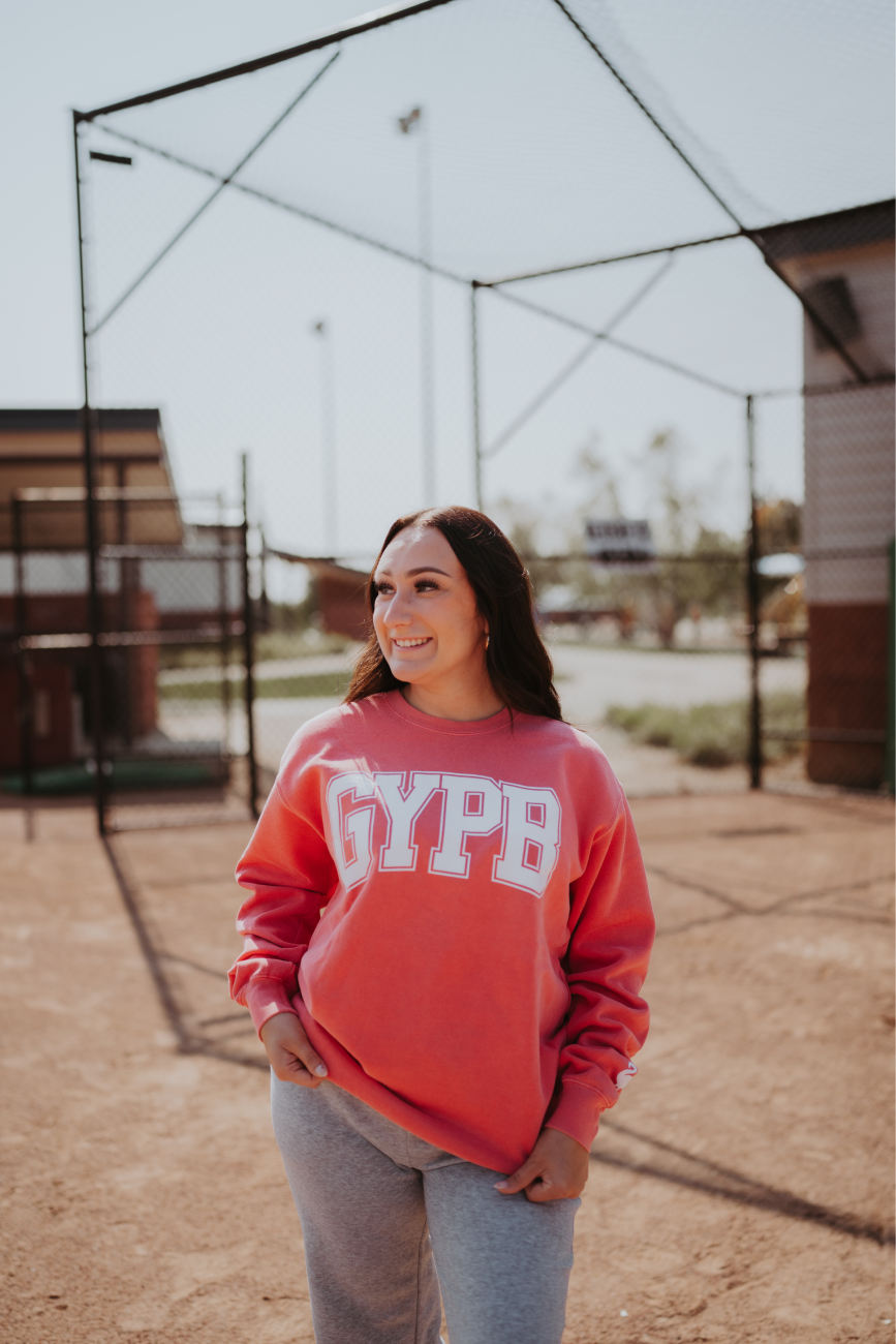 GYPB Flamingo Pink Varsity Crewneck