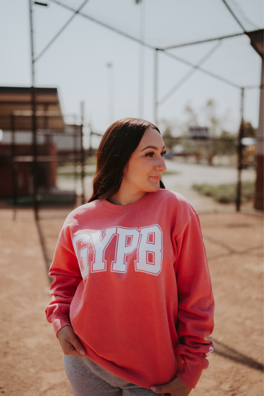 GYPB Flamingo Pink Varsity Crewneck