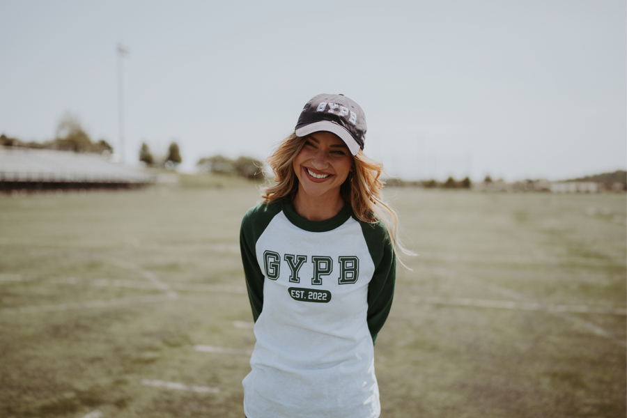 Varsity Collection Forest Green Three Quarter Sleeve Tee