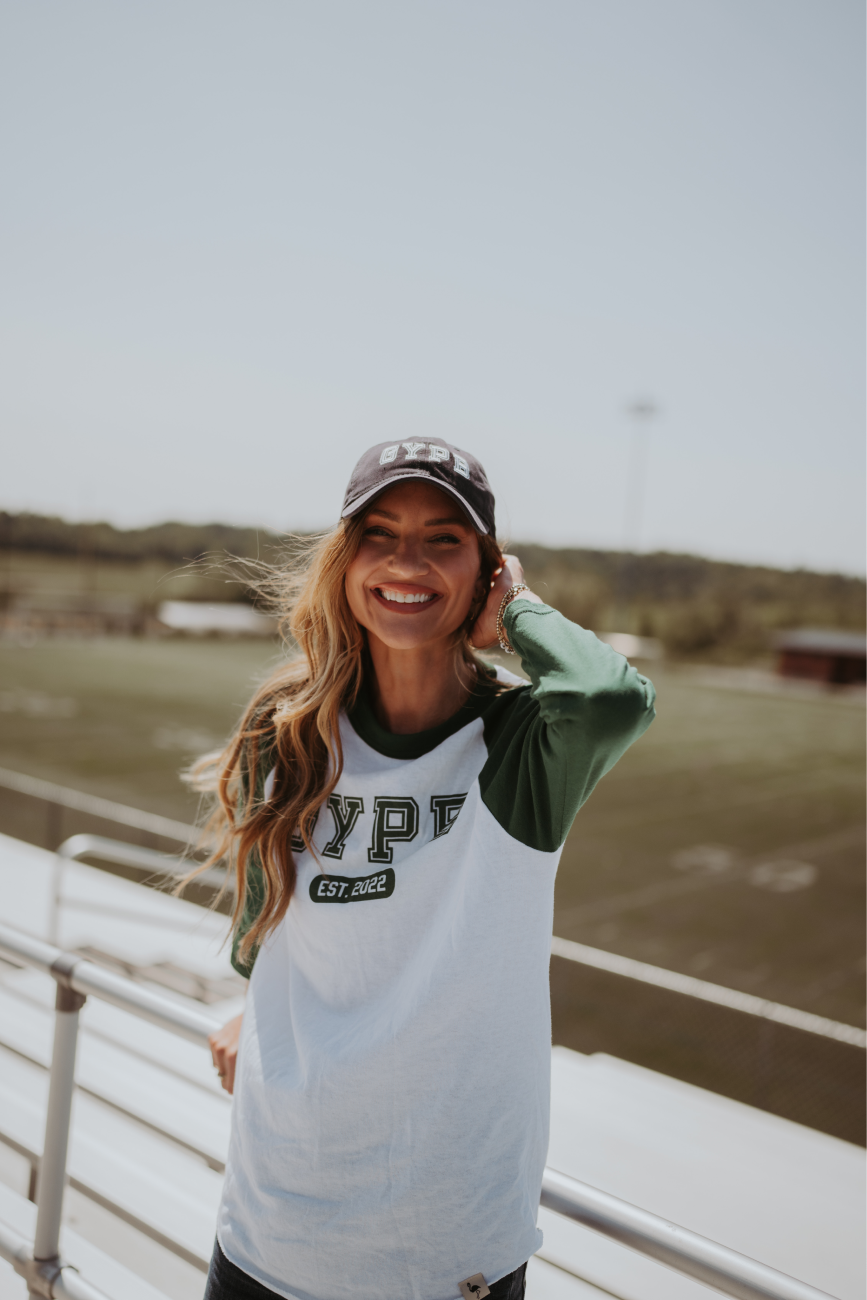 Varsity Collection Forest Green Three Quarter Sleeve Tee