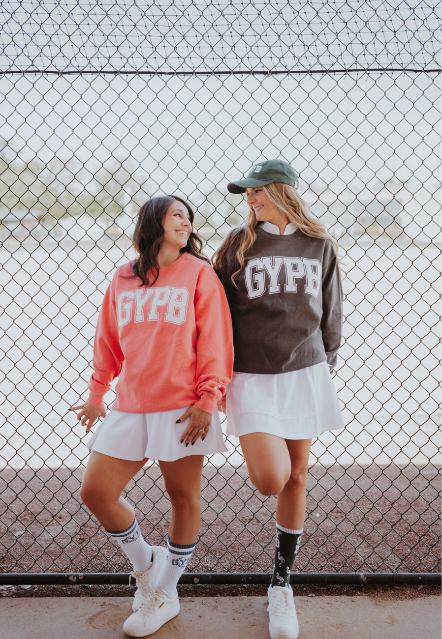 GYPB Flamingo Pink Varsity Crewneck