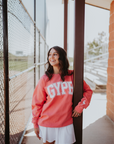 GYPB Flamingo Pink Varsity Crewneck