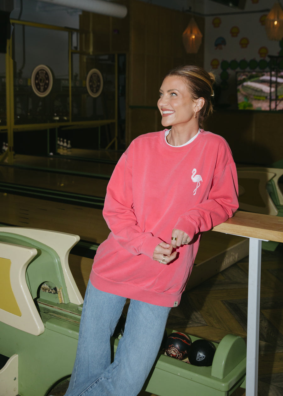Get Your Pink Back Flamingo Pink Crewneck