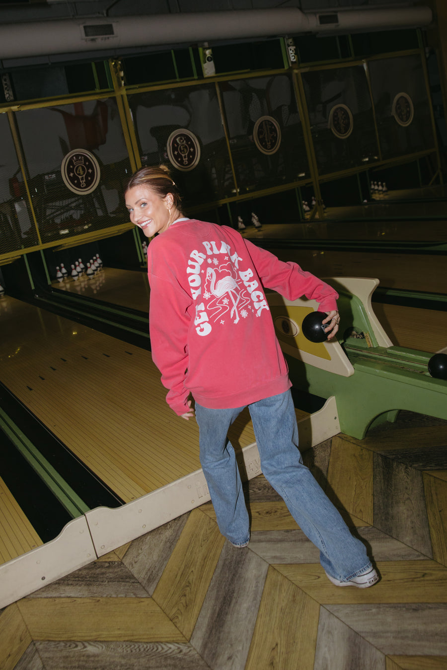 Get Your Pink Back Flamingo Pink Crewneck