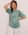 Get Your Pink Back Pigment Green Tee