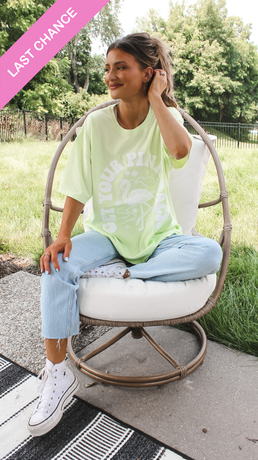 Last Chance! Get Your Pink Back Lime Pigment Dyed Puffy Tee