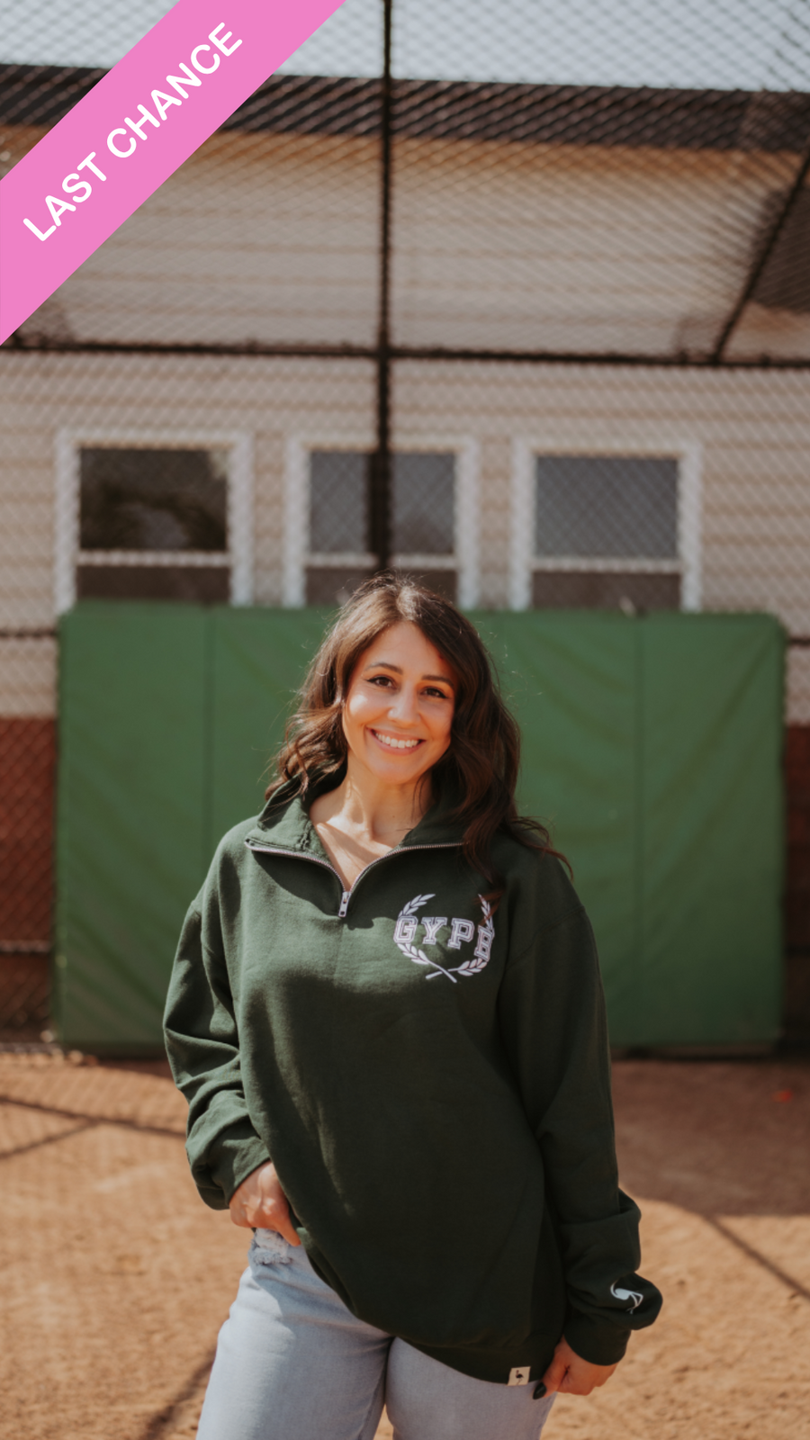 GYPB Varsity Collection Forest Green Quarter Zip